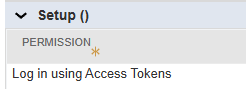 Permission login using access tokens